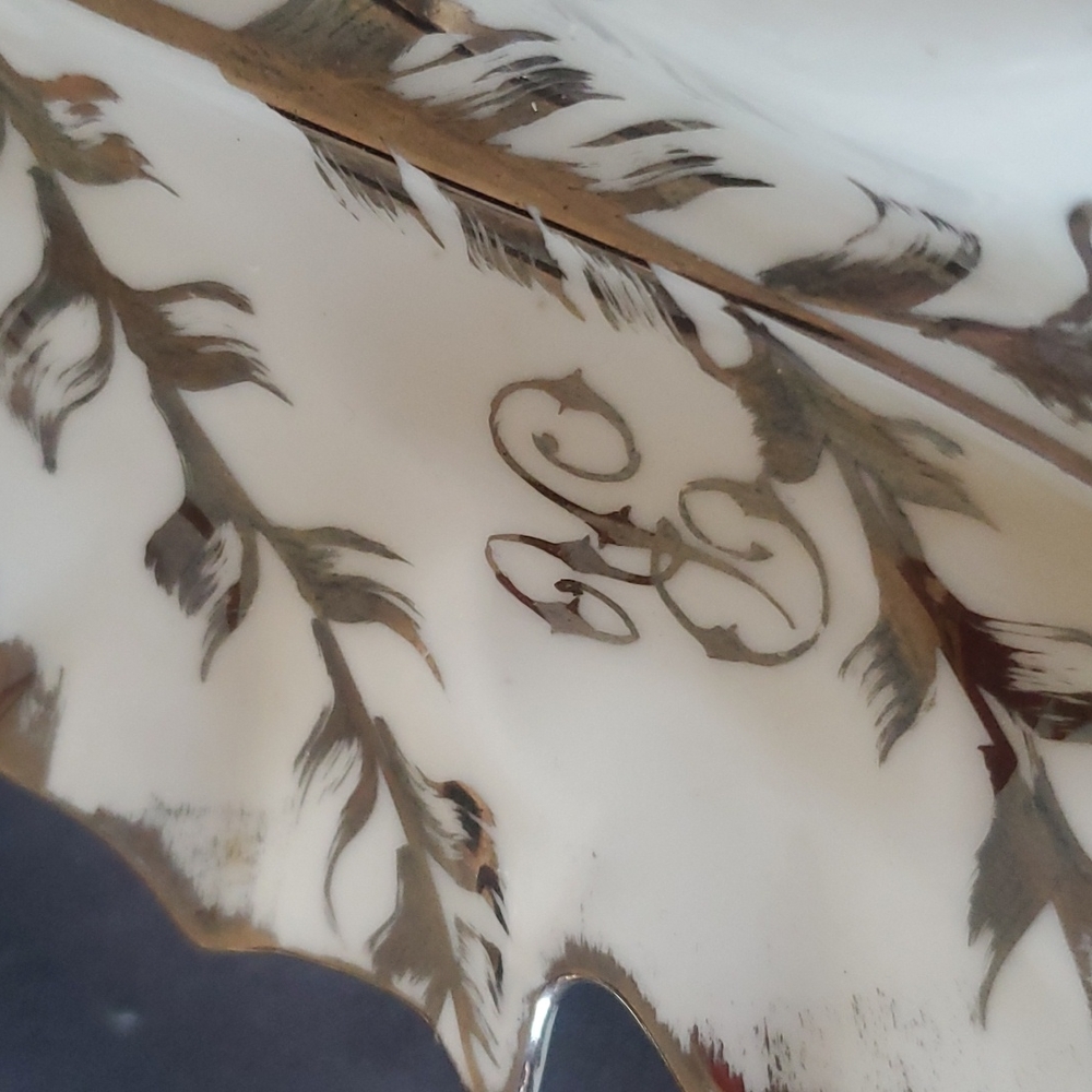 LIMOGES SILVER TRAY MONOGRAM "R" - Picture 2 of 5